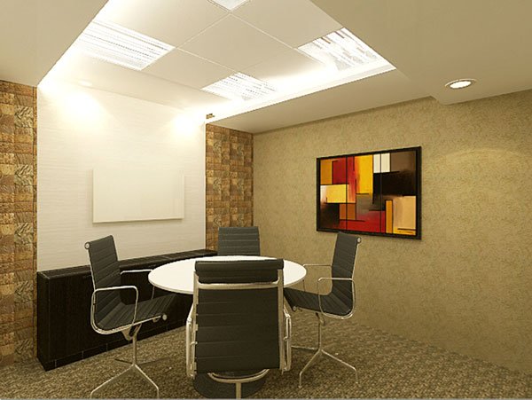 office area with table and chair