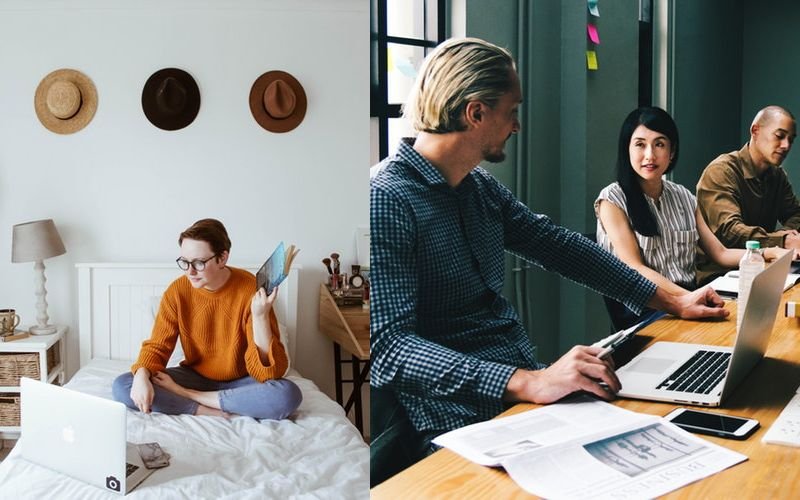 Working At Home Vs Working At Coworking Space